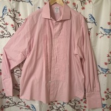 Brooks Brothers Regent Fit 17/35 Pink Tuxedo Shirt French Cuffs Fresh Dry Clean