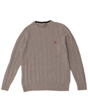 Crew Clothing Mens Crew Neck Jumper Sweater Large Grey Cotton BM14