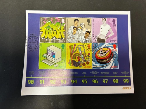 10 Modern Jersey First Day Covers Miniature Sheets