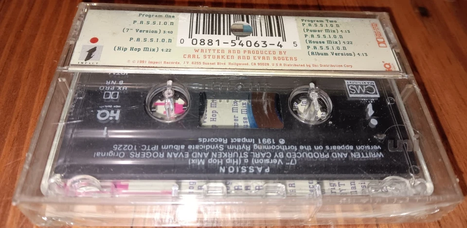 Rythm Syndicate P.A.S.S.I.O.N. 1991 SEALED Cassette Impact Records IPTM 5 - Image 2 of 3