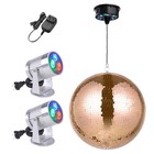 AplusChoice 16" Big Disco Ball w/ Motor and Light Rotator & 2PCS RGB Spotlights — photo 1
