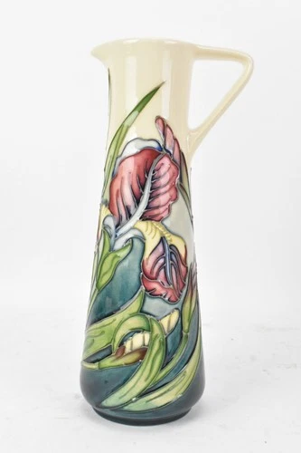 Moorcroft Pottery Large Vase, 'Iris' pattern designed by Rachel Bishop. 1998