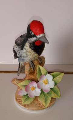 Vintage Andrea by Sadek Ceramic Woodpecker Bird Figurine