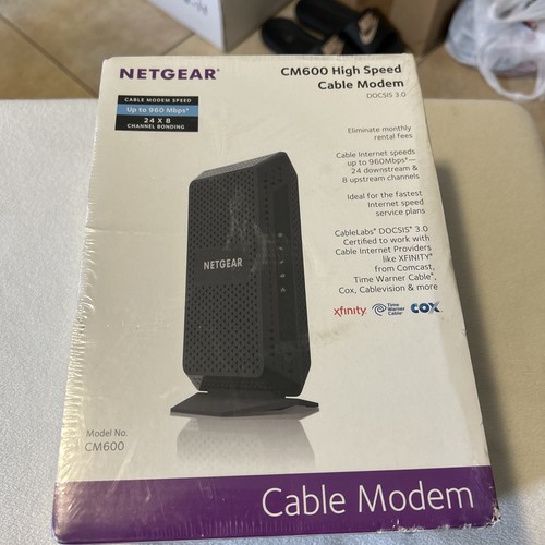 NETGEAR Cable Modem CM600 - Compatible with Cable Providers Including Xfinity... - Afbeelding 1 van 10