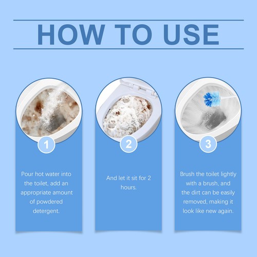 6X Splash Foam Toilet Bowl Cleaner, Foaming Toilet Cleaner, Bowl Powder Cleaning - Picture 8 of 12
