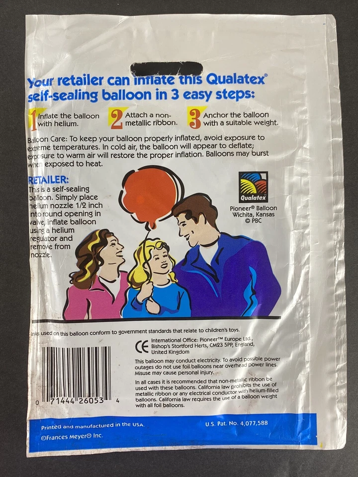 New! Vtg Happy Anniversary Love Birds 18” Foil Balloon - Image 3 of 3