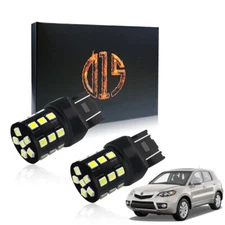 White 7440 W21W LED Reverse Backup Light Bulbs for 2007-2010 2011 2012 Acura RDX