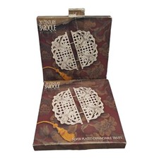 Godinger Silver Plate Expandable Trivet Baroque Revival Ornate Vtg 1993 READ