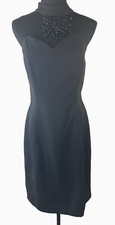NEW-Et Al Women's Size 12 Little Black Dress with beads halter back