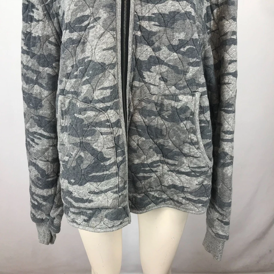 CHAQUETA BOMBER ACOLCHADA CHAMPION X TODD SNYDER ~ PARA HOMBRE 2X ~ GRIS CAMUFLAJE CREMALLERA COMPLETA Foto 3 de 4