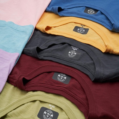 36 Pack of Mens Cotton Slub Pocket Tees Tshirt, T-Shirts Colorful Packs (Small) - 第 2/7 張圖片