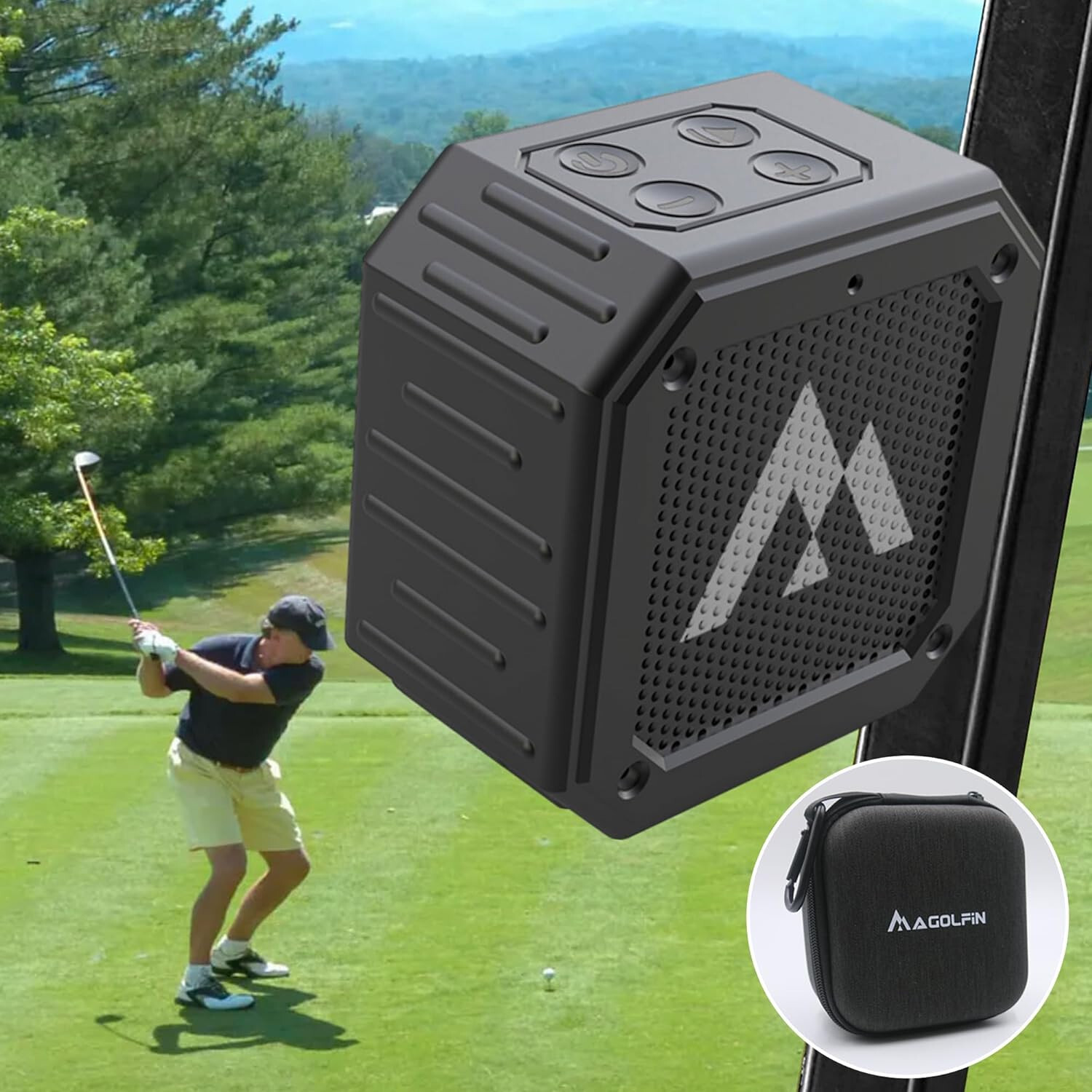 Portable Magnetic Golf Cart Bluetooth Speaker Waterproof Stereo Mower Bike Boat
