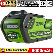 6.0Ah 40-Volt Lithium Battery Replacement for Greenworks 40V Battery G-MAX 29462
