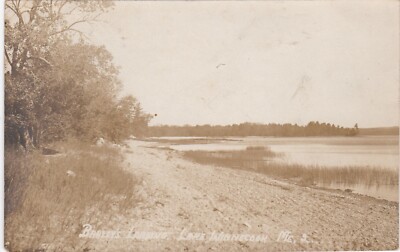 KAPPYS  ANTIQUE POSTCARD  BARLEY'S LANDING LAKE WINNECOCK MAINE  SM58