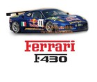 1:10 RC Clear Body Shell - Ferrari 430 with RB stickers &extras suit Tamiya