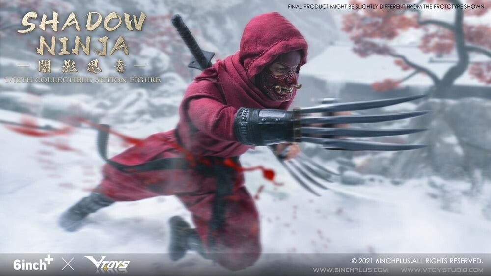 VToys 6inch+ 1/12 Shadow Ninja (Red) Scale Male Action Figure US