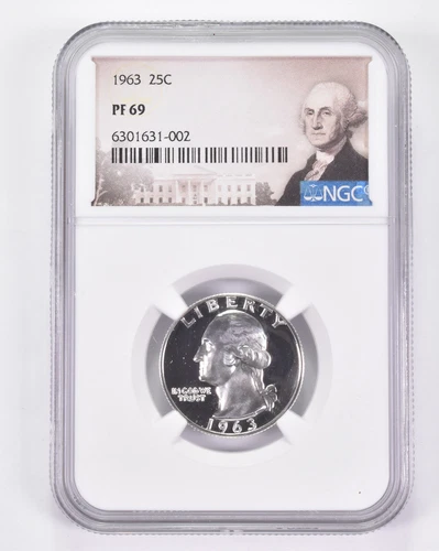 PF69 1963 Washington Quarter - Graded NGC Great Contrast *8962