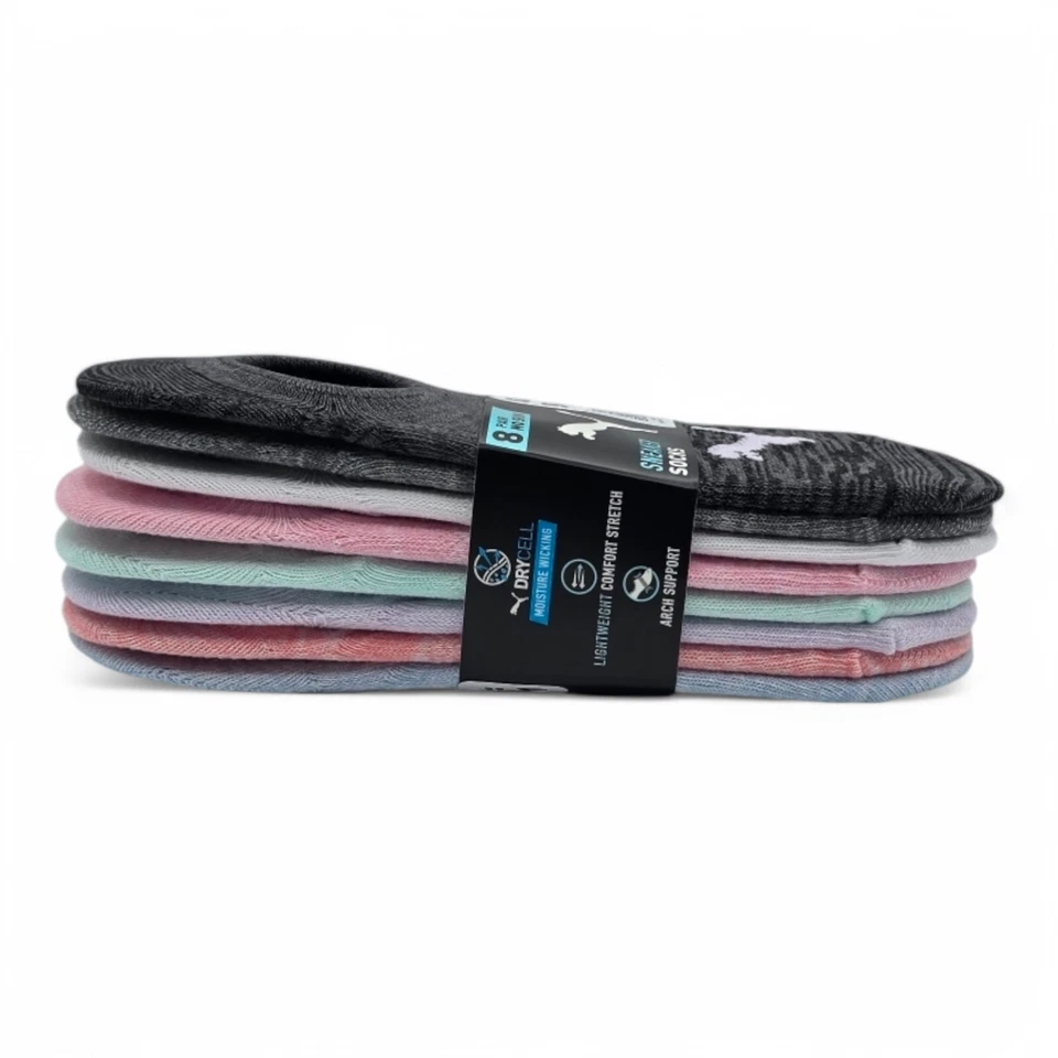 Mujer Puma No Show Calcetines Tobilleros 8 Pares Foto 3 de 4