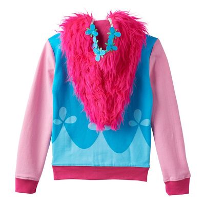 Trolls Costume Hoodie Jacket 6 6X 10 12 14 16 Poppy Girl Halloween