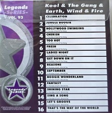 93 KOOL THE GANG EARTH WIND FIRE  LEGENDS KARAOKE  LOT VA