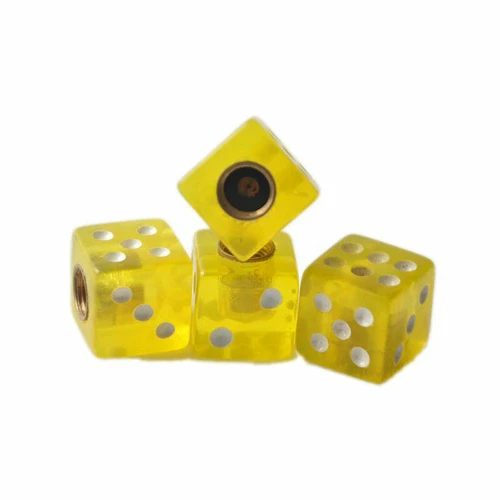 4 pcs/8pcs Plastic Clear Dice Tire Stem Valve Caps Car Wheel Air Dust Cap Cover - Picture 12 of 16