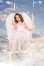 Children's White Angel Costume for Christmas, Angel Wings Are Not Feathers 