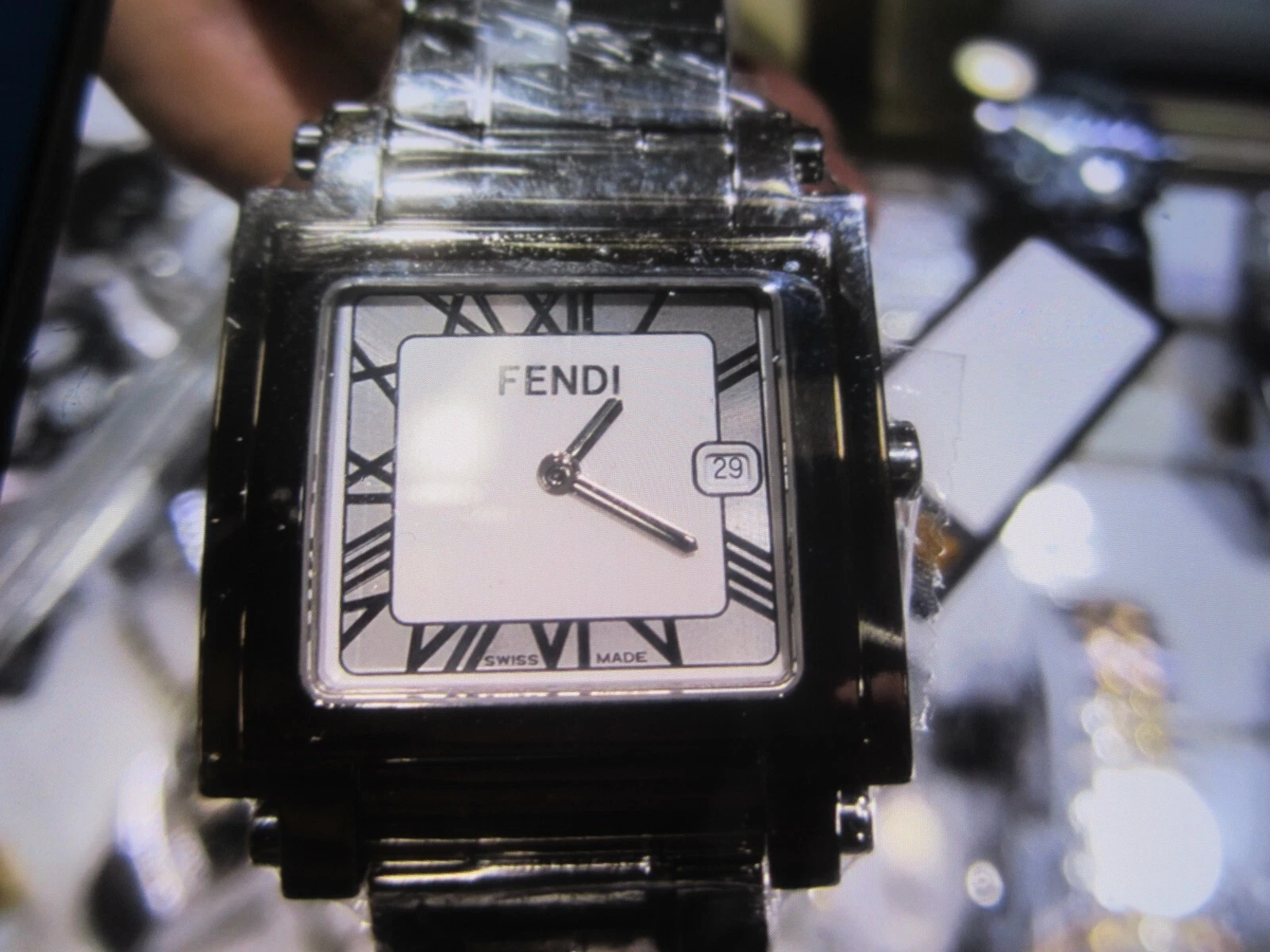 OROLOGIO FENDI DONNA ZAFFIRO HITEK BIANCO TUTTO S S ORIGINALE F605034000 NUOVO