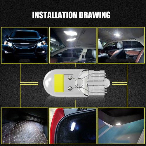6x W5W T10 Led Canbus COB Drive-Free Wedge 168 194 5w5 Car Dome Reading Bulbs - Picture 11 of 12