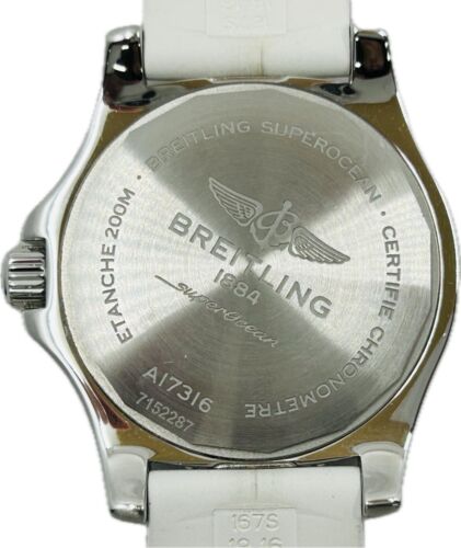 Breitling Superocean 36 A17316 Automatic White Unisex Watch Near Mint A2847 - Picture 6 of 11
