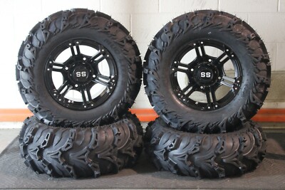 POLARIS RZR 800 S4 27'' MUD LITE II 14'' VIPER BLK ATV TIRE & WHEEL KIT POL3CA