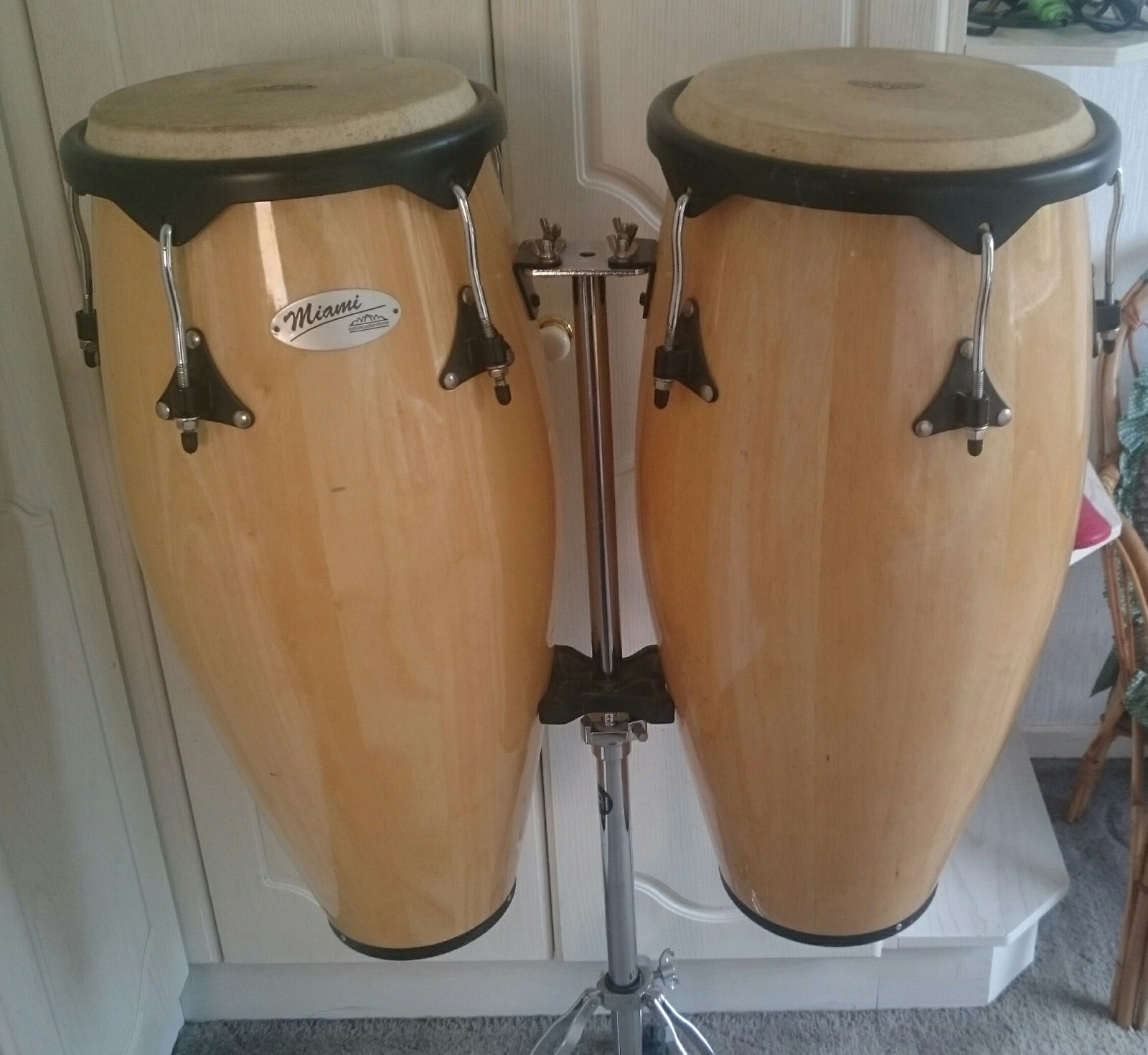 Pair of congas Mountain Rhythm "Miami", with stand, near mint eBay