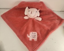 Sandy Simon Plush Elephant Baby Lovey Security Blanket Pink Thank Heaven for M