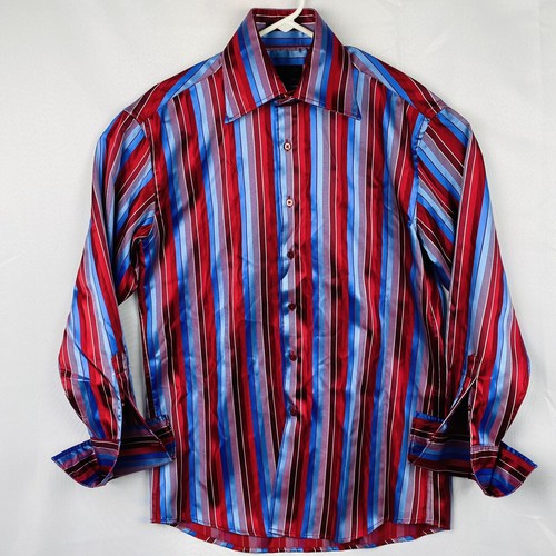 Metallic Shiny Dress Shirt French Cuff 