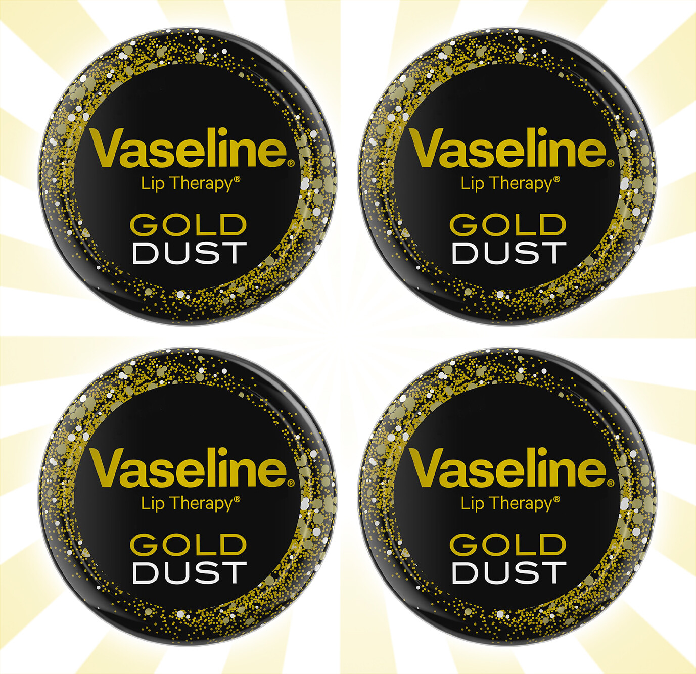 5 TOTAL Vaseline Lip Therapy 2 Gold Dust Lip Balm 3 PINK BUBBLY LIMITED