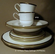 Mikasa Academy CAH05 Lot of 2 5 Piece Place Settings 10 Pieces PERFECT!