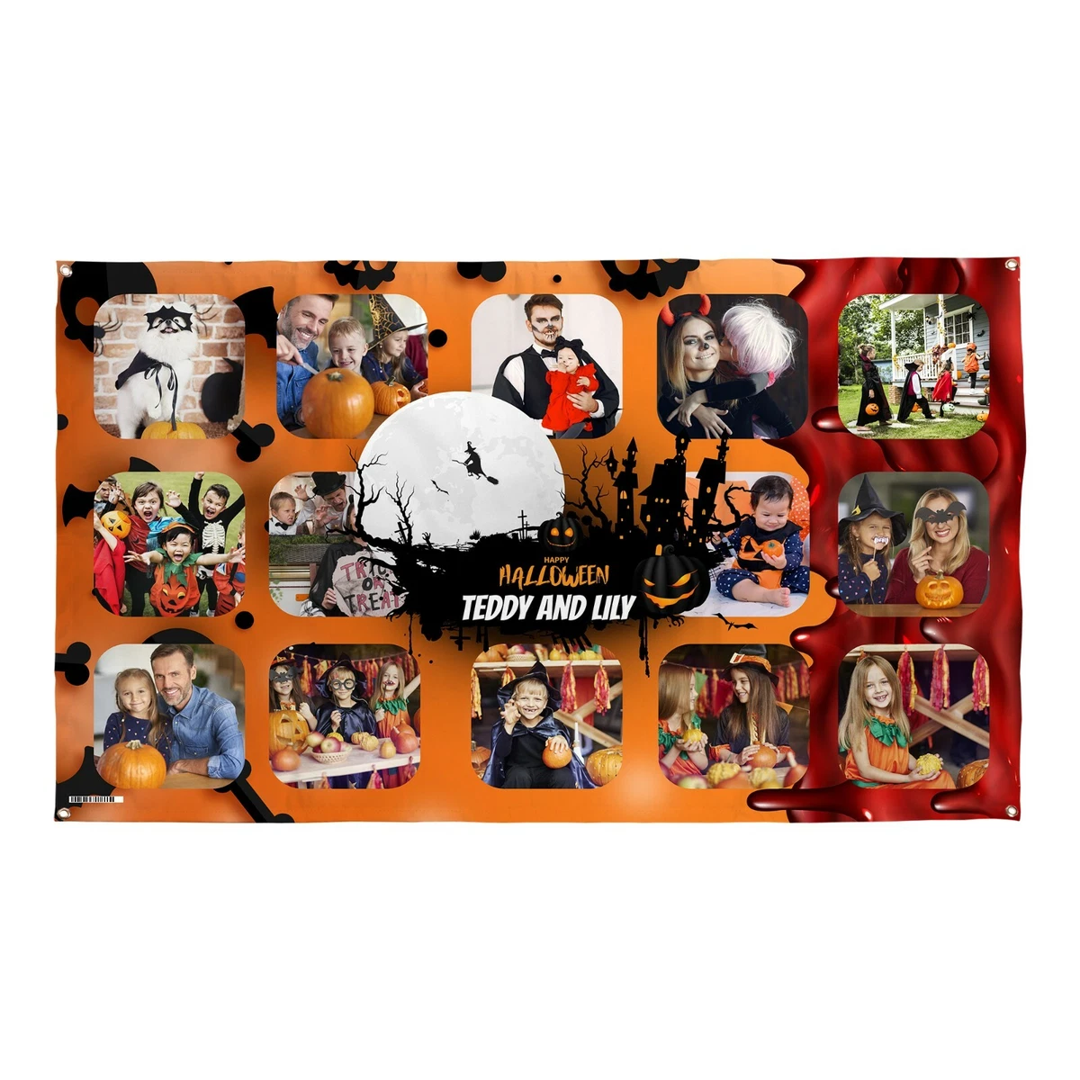 Wudong Set 8 Ghirlande Halloween: Striscioni 3m Con Mazza, Ragno E Teschio Per Decorazioni Festa - 2