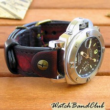 22mm Genuine Leather Military Watch Band WW2 Strap Aviator Pilot Men Watch Strap