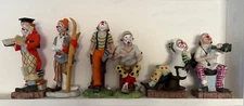Lot of 6 The Toscany Collection Circus Clown Figurines