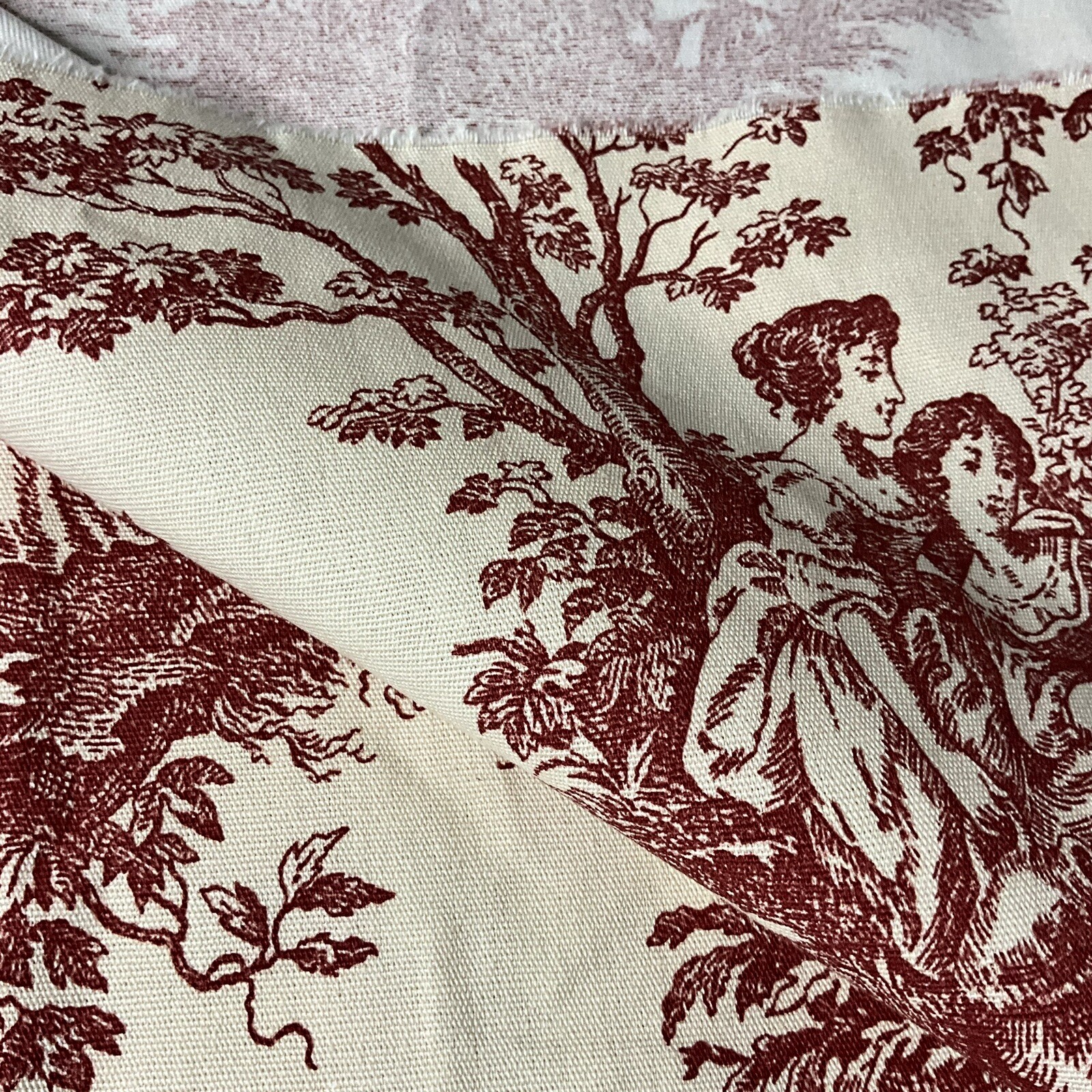 Waverly Country Life Red Toile Home Decor Fabric 2 Yards x 56" W
