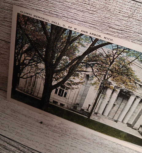 Vintage Postcard Alumni Memorial Hall U of M Ann Arbor Michigan Ephemera - Picture 2 of 5