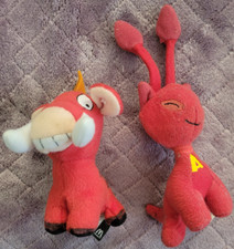 Red Aisha Cat Alien  Moehog Neopets McDonalds 2004 4" Plushie No Tag