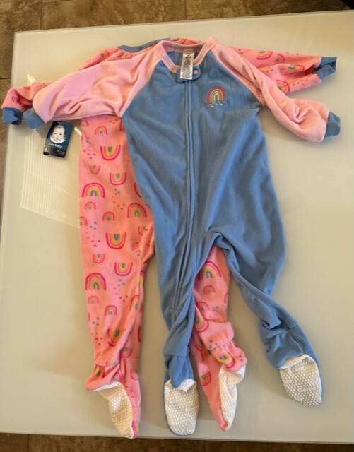 New Gerber Baby Girls 2Pack Blanket Sleeper Rainbow Hearts Size 24 Months eBay