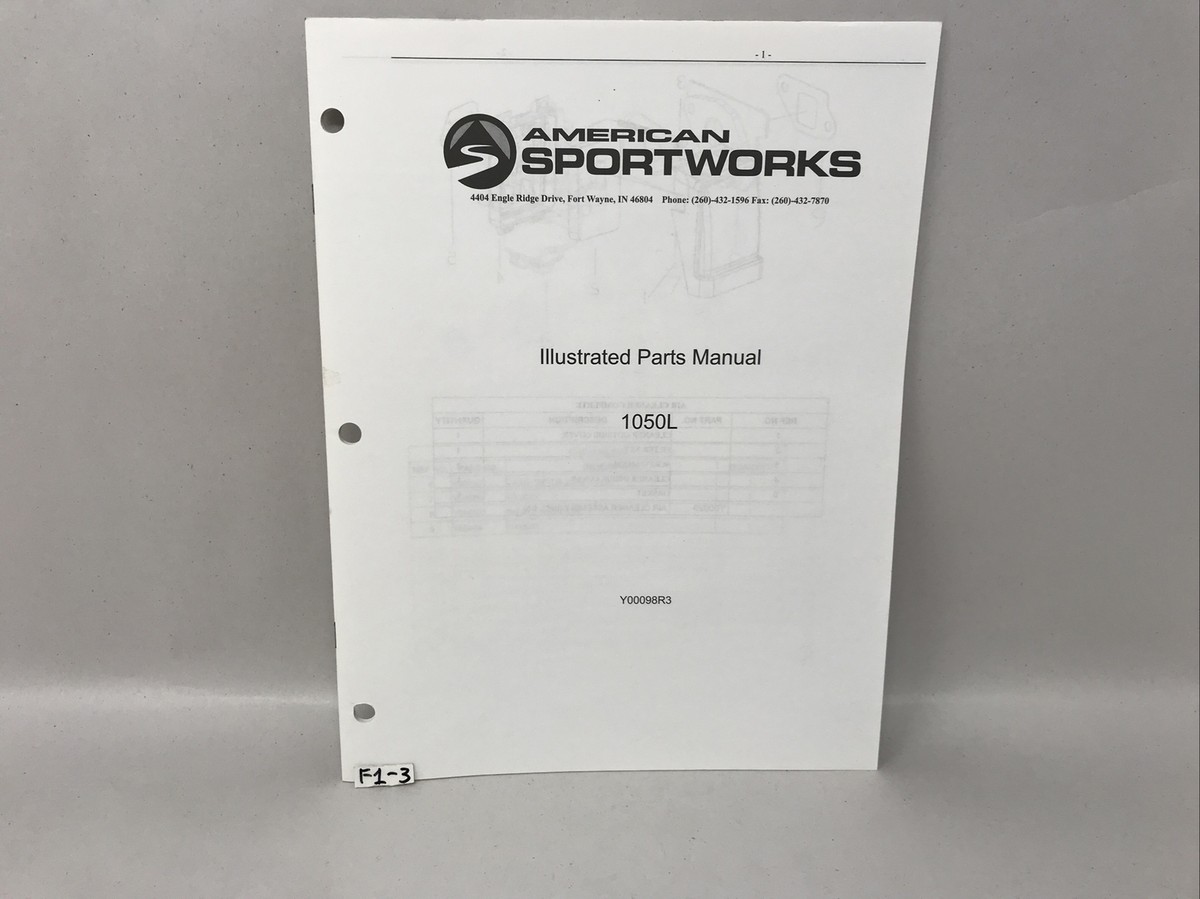 ちな American Sportworks Fun Kart 1050L Illustrated Parts Manual (f1-3
