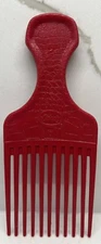 Vintage Goody Plastic 6.25” Red Textured Hair Pick Lift Comb 90s USA Made Vtg