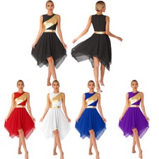 Womens Dresses Liturgical Dancewear Church Costume Latin Stage Praise Workout