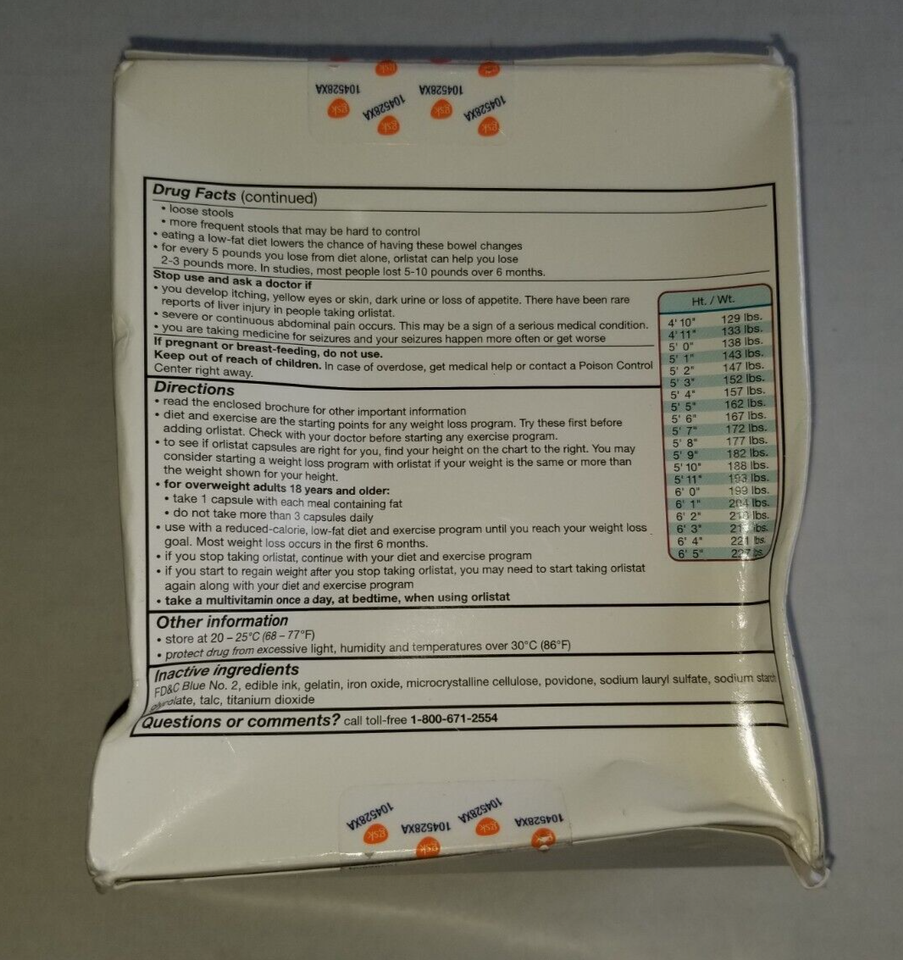 alli Orlistat 60 mg Capsules Weight Loss Aid, 170 Capsules Refill Pack