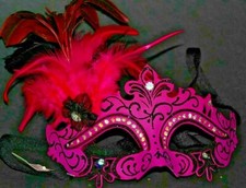 MASQUERADE CARNIVAL MARDI GRAS VENETIAN MASK M33139 Pink 