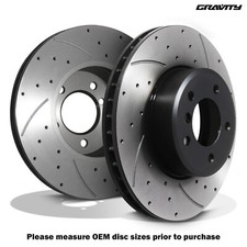 FRONT DRILLED GROOVED 324MM BRAKE DISCS FOR BMW 5 SERIES E39 540I 4.6 V8 96-98