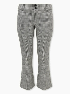 Torrid Plaid Premium Ponte Trouser Incredible Stretch Black and Torrid Plaid Premium Ponte Trouser Incredible Stretch Black and