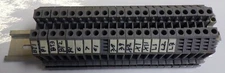 TERMINAL BLOCK, EURO 6, VDE 0611, 750V, 50-55A, 600V, 18 TO 8 AWG, 22 BLOCKS
